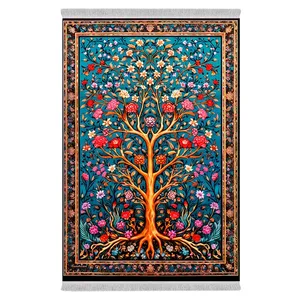 فرش پارچه‌ای دفه مدل فرشینه طرح مدرن کد 8055