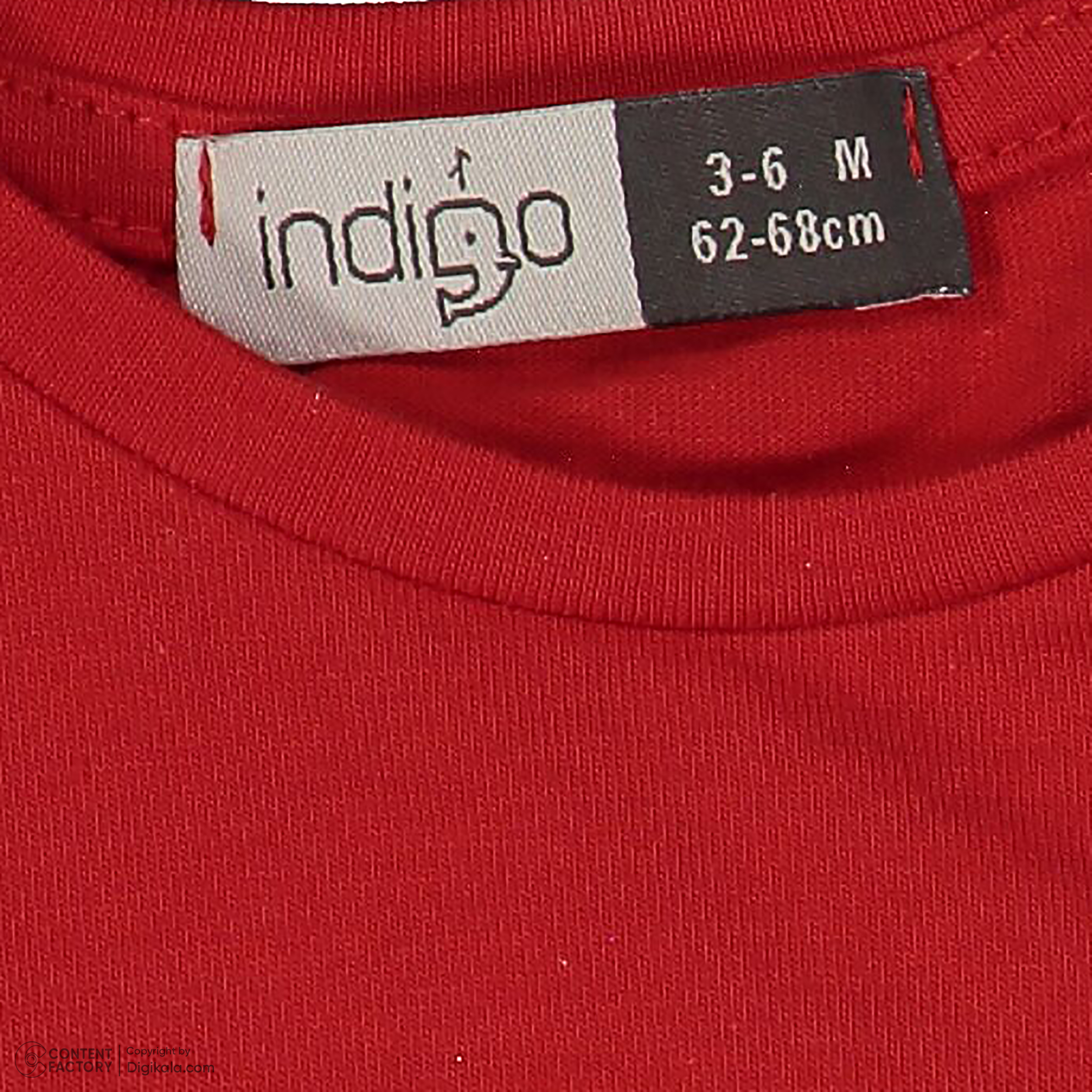 ست تی شرت و شلوارک نوزادی ایندیگو مدل 13216 رنگ قرمز -  - 9