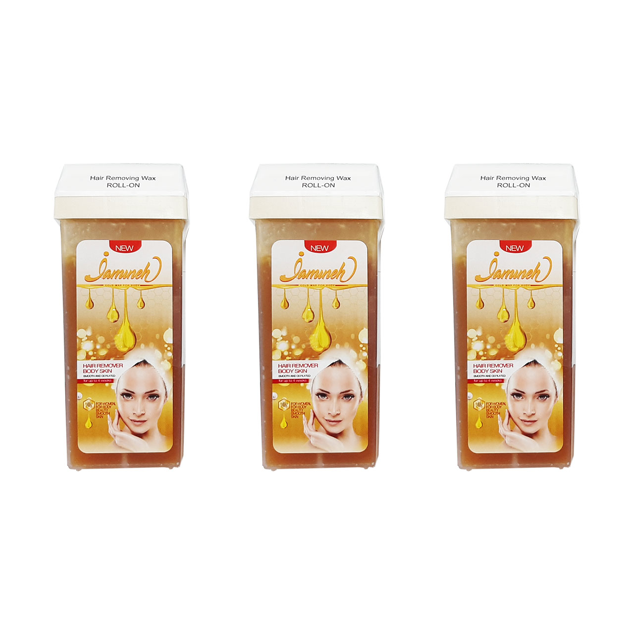 موم موبر ژامینه مدل honey وزن 150 گرم مجموعه 3 عددی