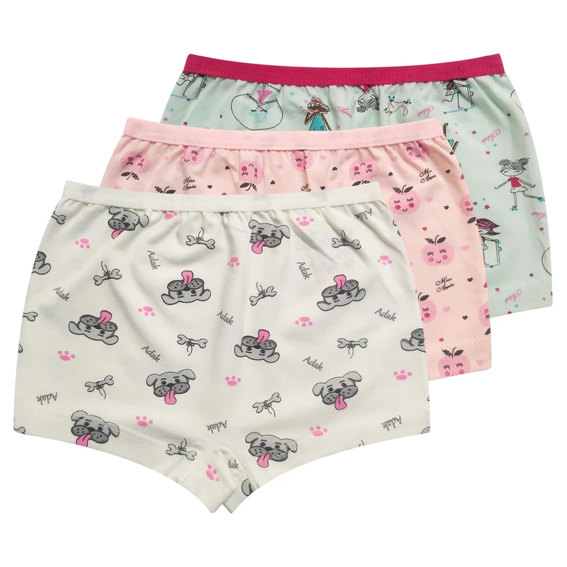 شورت دخترانه آداک مدل نیم پا بسته 3 عددی