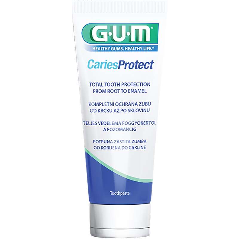 خمیر دندان جی یو ام مدل Caries Protect حجم 75 میلی لیتر