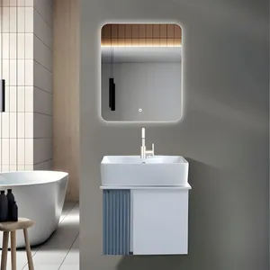 ست کابینت و روشویی مدل دیواری داتیس همراه با آینه بک لایت