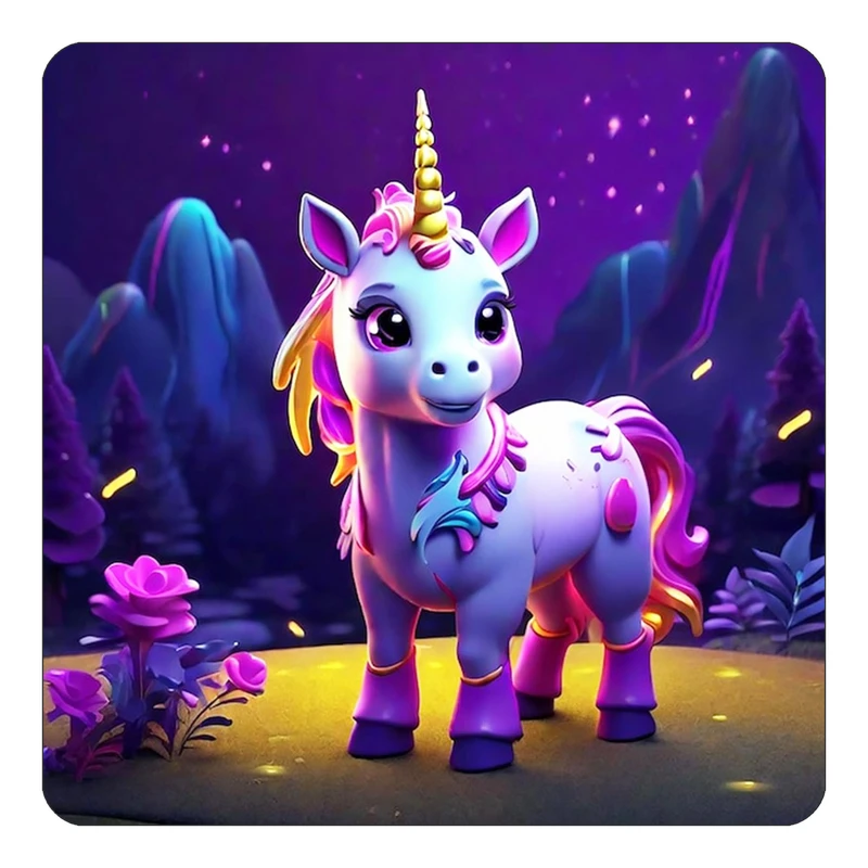 مگنت کاکتی طرح اسب تک شاخ و یونیکورن مدل mp30748