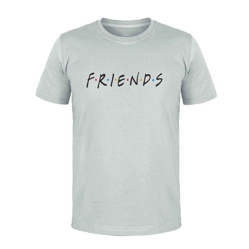 تی شرت آستین کوتاه مردانه مدل Friends کد M63 رنگ طوسی