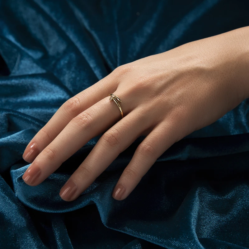 عکس شماره 2 : انگشتر طلا 18 عیار زنانه جواهری سون مدل 3354 سایز 54