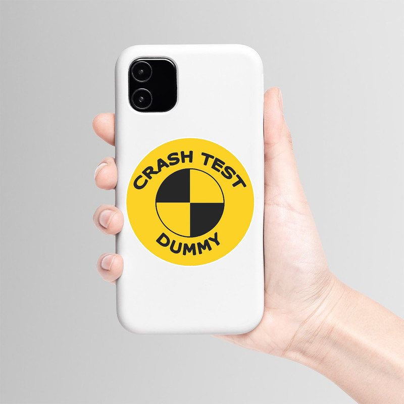 استیکر لپ تاپ و موبایل بووم طرح تست تصادف BMW کد CP18