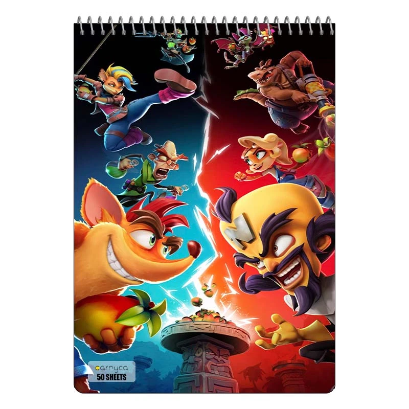 دفتر نقاشی 50 برگ سیمی کارنیکا طرح Crash Bandicoot کد 45585
