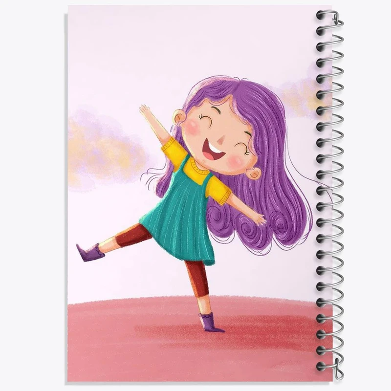 دفتر مشق 100 برگ خندالو طرح دخترانه فانتزی کد 25746