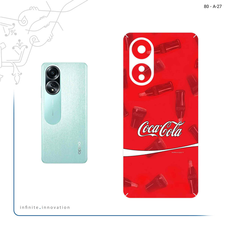 برچسب پوششی ماهوت مدل Coca_Cola_Logo مناسب برای گوشی موبایل اپو A58 4G