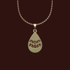 گردنبند طلا 18 عیار زنانه مدوپد مدل هندسی کد W2-1-1178