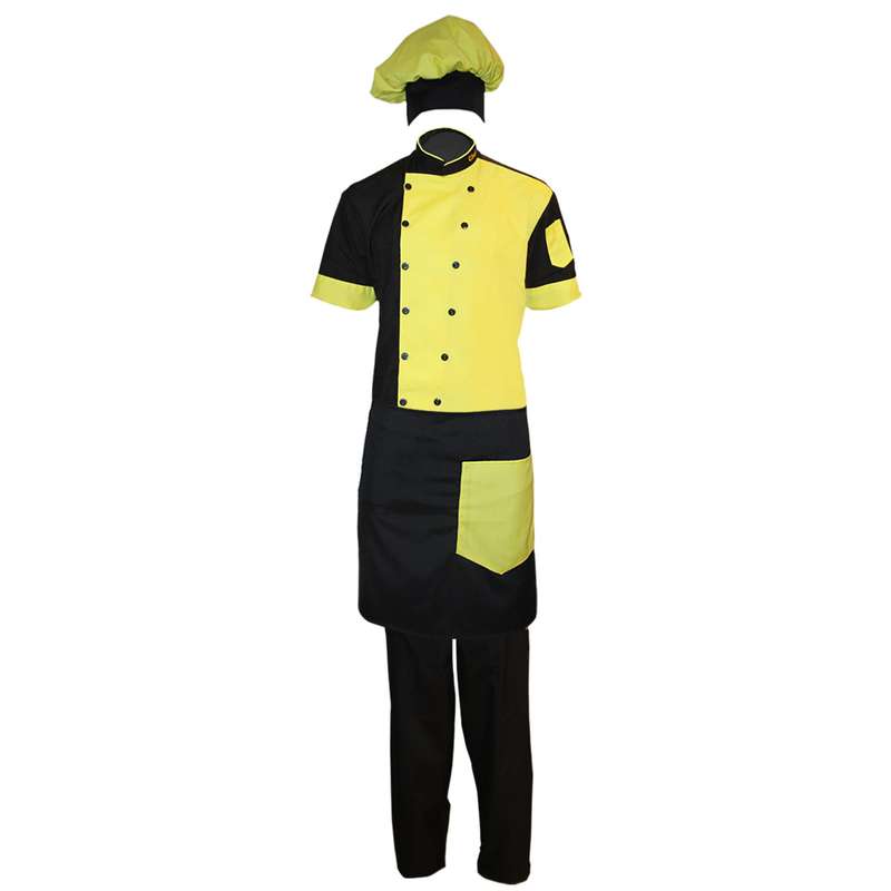 لباس کار مدل چف IGD Set رنگ لیمویی