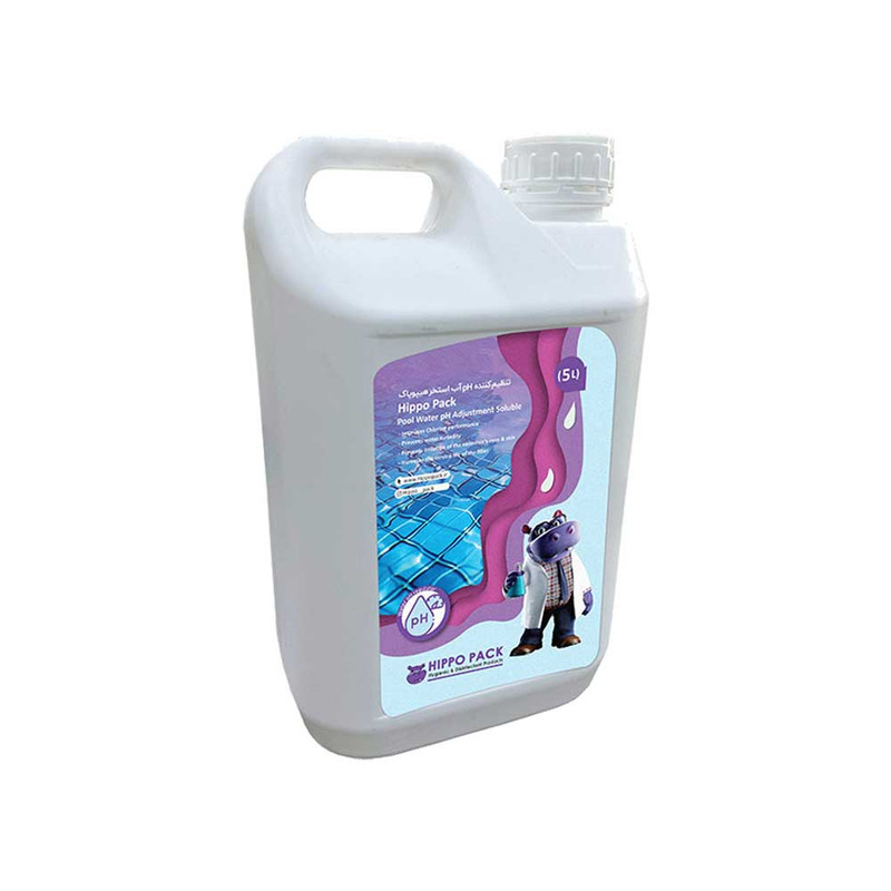 محلول تنظیم کننده pH آب استخر هیپوپاک مدل 008 حجم 5 لیتر