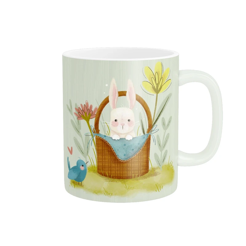 ماگ پاد آفرین طرح خرگوش بامزه کد 2635