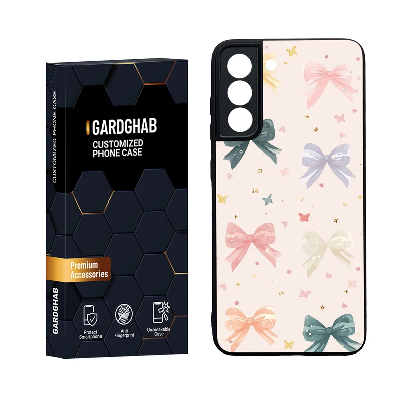 کاور گارد قاب مدل دور ژله ای پشت گلس دخترانه مناسب برای گوشی موبایل سامسونگ Galaxy S21 FE
