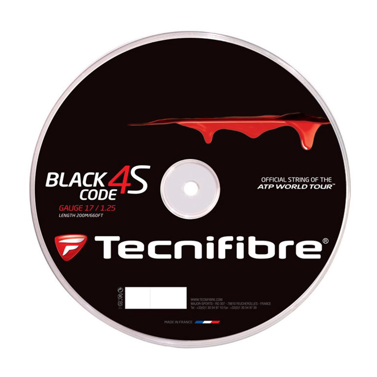 زه راکت تنیس تکنی فایبر سری Black Code 4s مدل 17