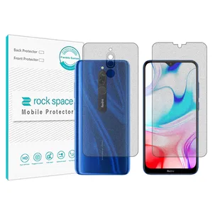 Rockspace HyMTT transparent screen protector suitable for Xiaomi Redmi 8 mobile phone with back protector