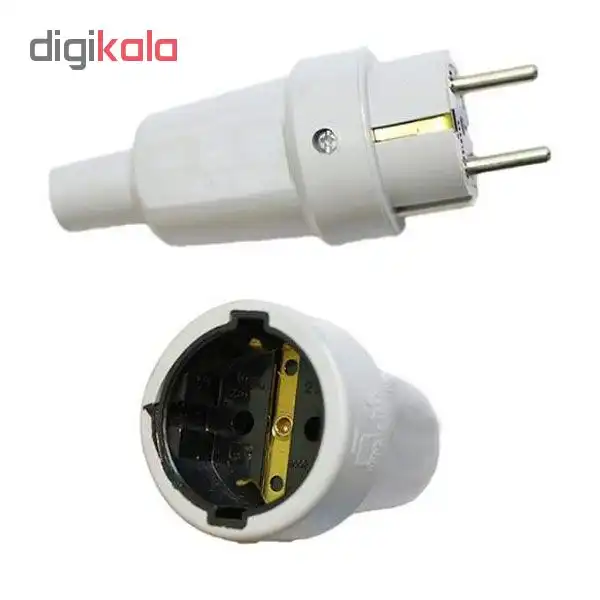 دوشاخه برق بهداد مدل BY2 به همراه مادگی