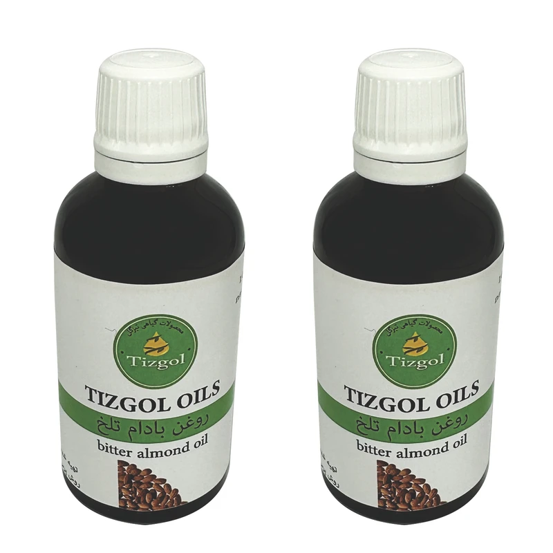 روغن بادام تلخ تیزگل مدل 005 حجم 100 میلی لیتر بسته 2 عددی