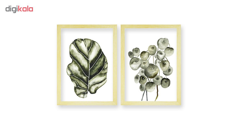 تابلو هیلما گالری کد HAP1851 CREAM مجموعه 2 عددی