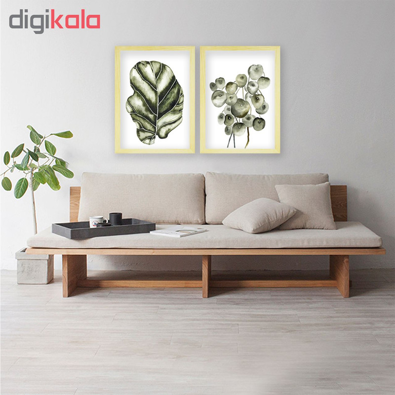 تابلو هیلما گالری کد HAP1851 CREAM مجموعه 2 عددی