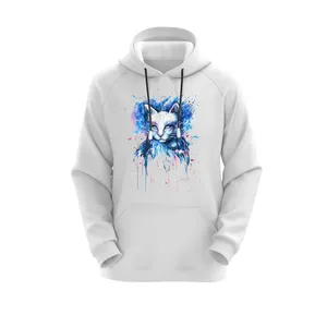 هودی زنانه مدل گربه کد J58 رنگ سفید