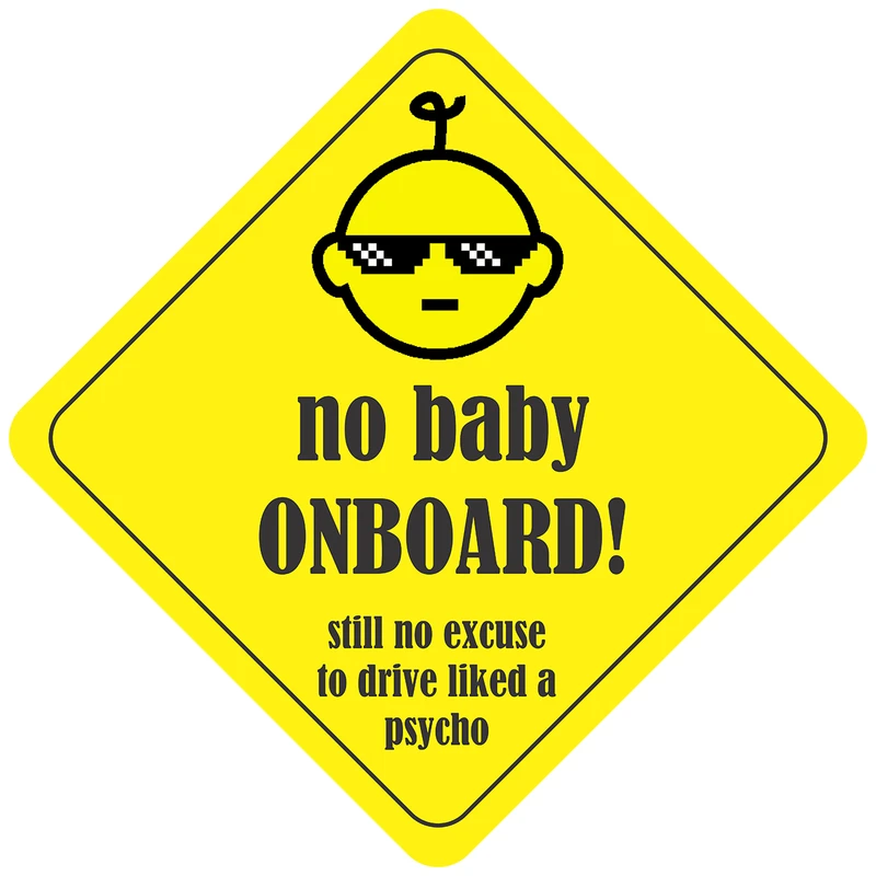 برچسب بدنه خودرو چاپ سروش طرح baby on board کد 04