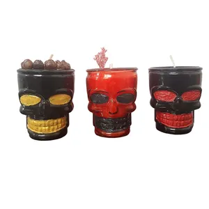 شمع لیوانی مدل ترسناك مجموعه سه عددي