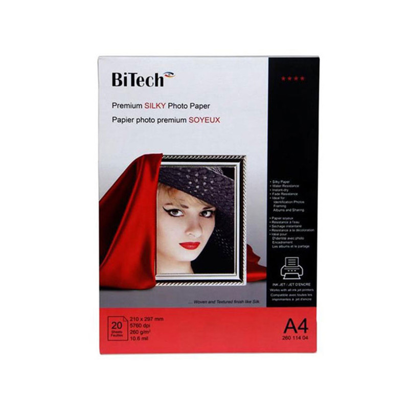 کاغذ عکس مات بای تک مدل Silky سایز A4 بسته 20 عددی