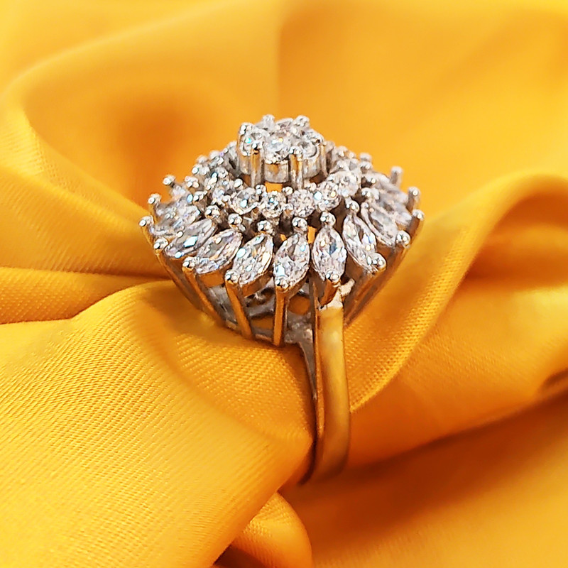 انگشتر نقره زنانه مدل جواهری کد NG2201