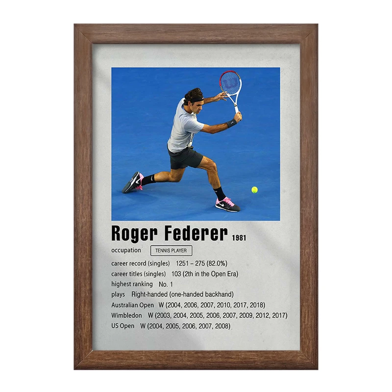 تابلو خندالو طرح راجر فدرر (Roger Federer) کد F11247