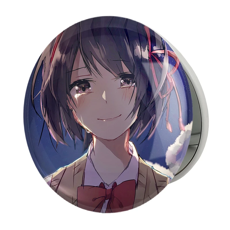 آینه جیبی خندالو طرح میتسویا میامیزو انیمه یورنیم Your Name مدل تاشو کد 16269 