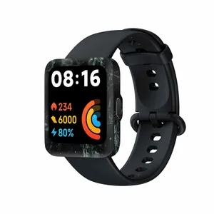 برچسب ماهوت طرح Graphite_Green_Marble مناسب برای ساعت هوشمند شیائومی Redmi Watch 2 Lite