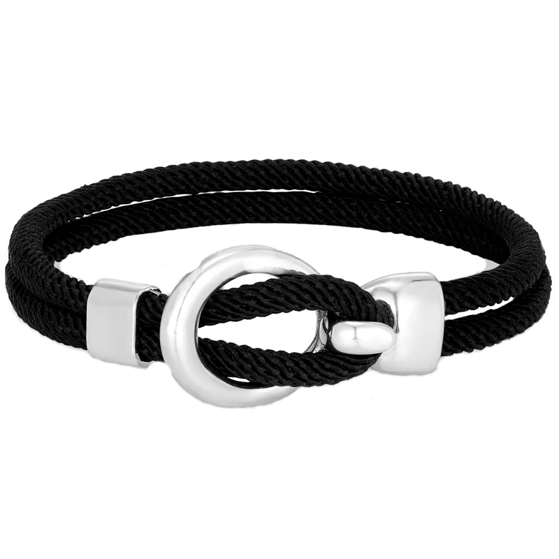 دستبند مردانه گالری گوهرسنگ مدل طنابی کد RP-032PLUS