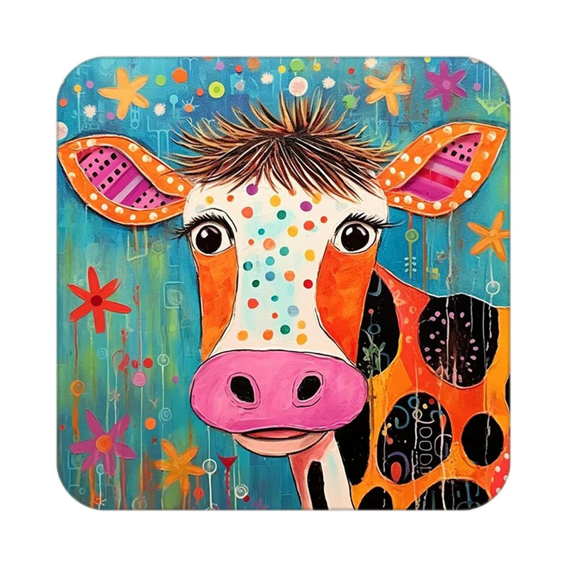 زیر لیوانی کاکتی طرح حیوانات رنگی مدل mp26557