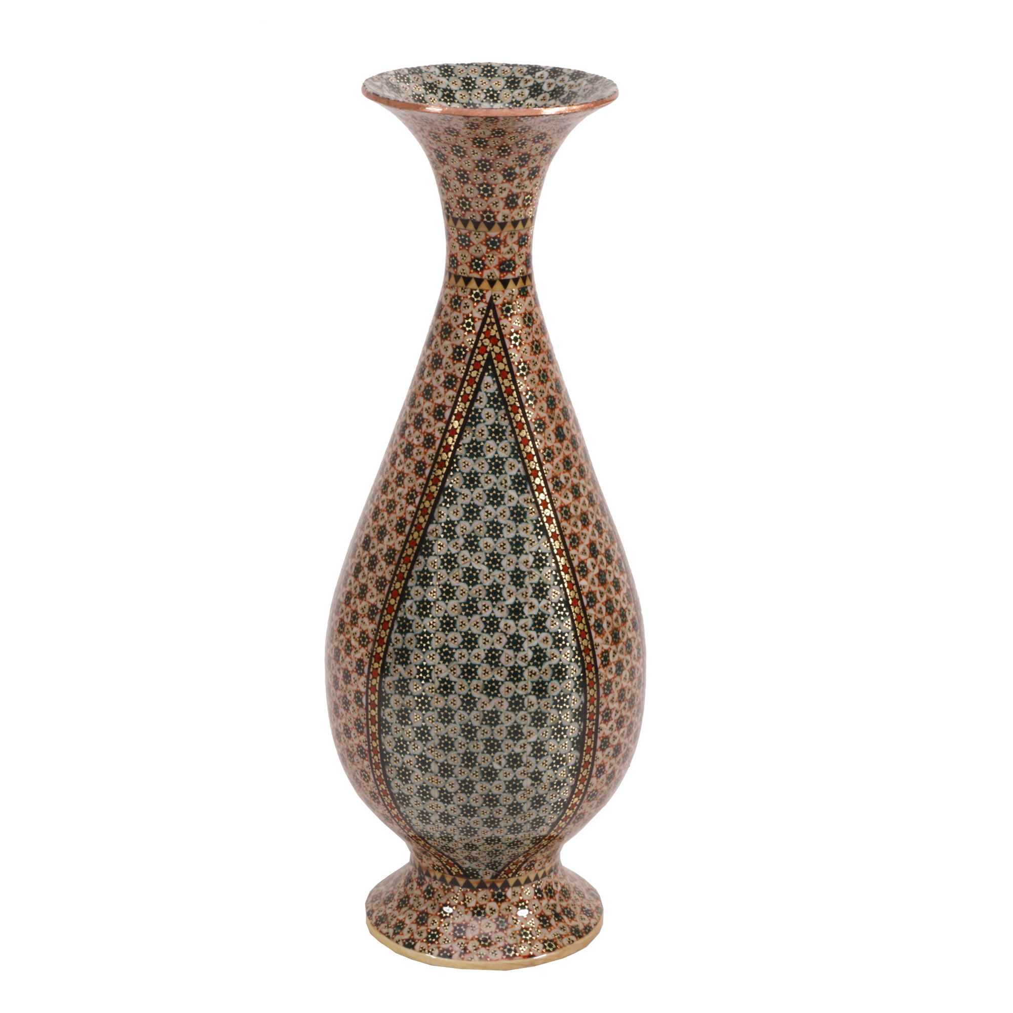 گلدان خاتم کاری گالری گوهران کد 163