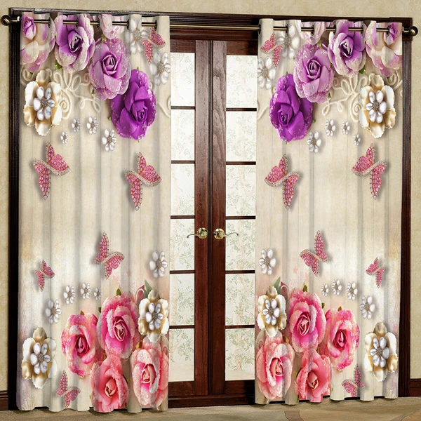 پرده مدل چاپی هازان پانچی کد 565 سایز 200x140 سانتی متر