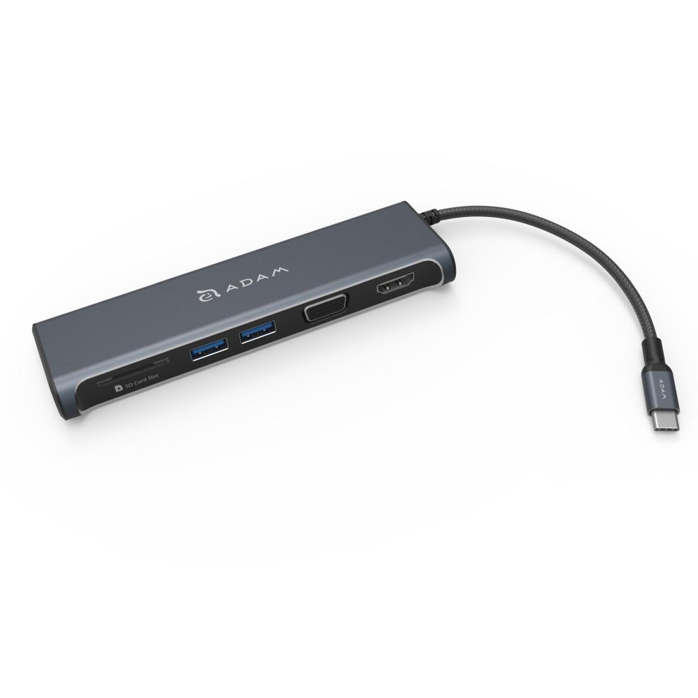 هاب 6 پورت USB-C آدام المنتس مدل CASA A03