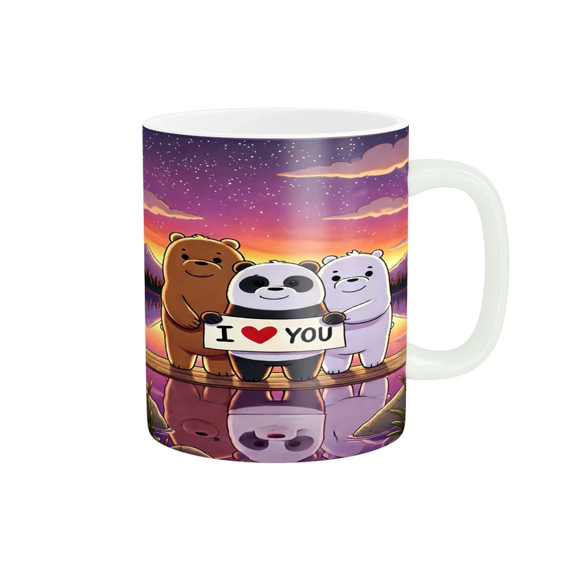 ماگ پادآفرین مدل سه خرس کله پوک بامزه کد p9665