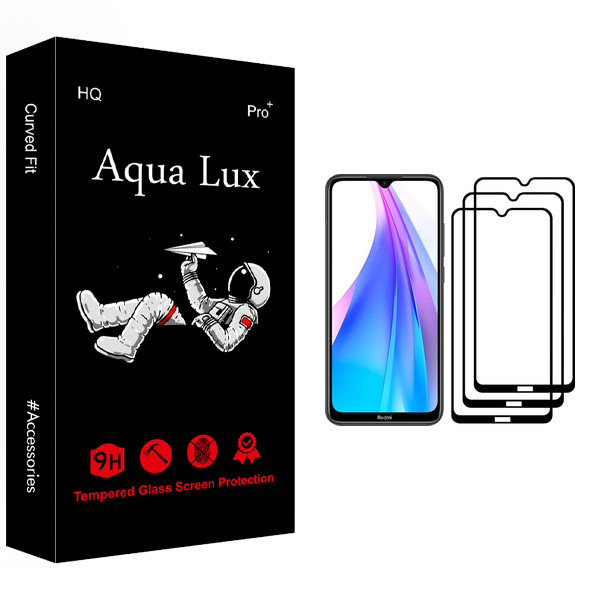 محافظ صفحه نمایش آکوا لاکس مدل +Pro مناسب برای گوشی موبایل شیائومی Redmi Note 8T بسته سه عددی