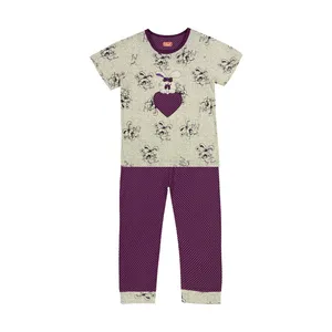 ست تی شرت و شلوار دخترانه مدل پانی D