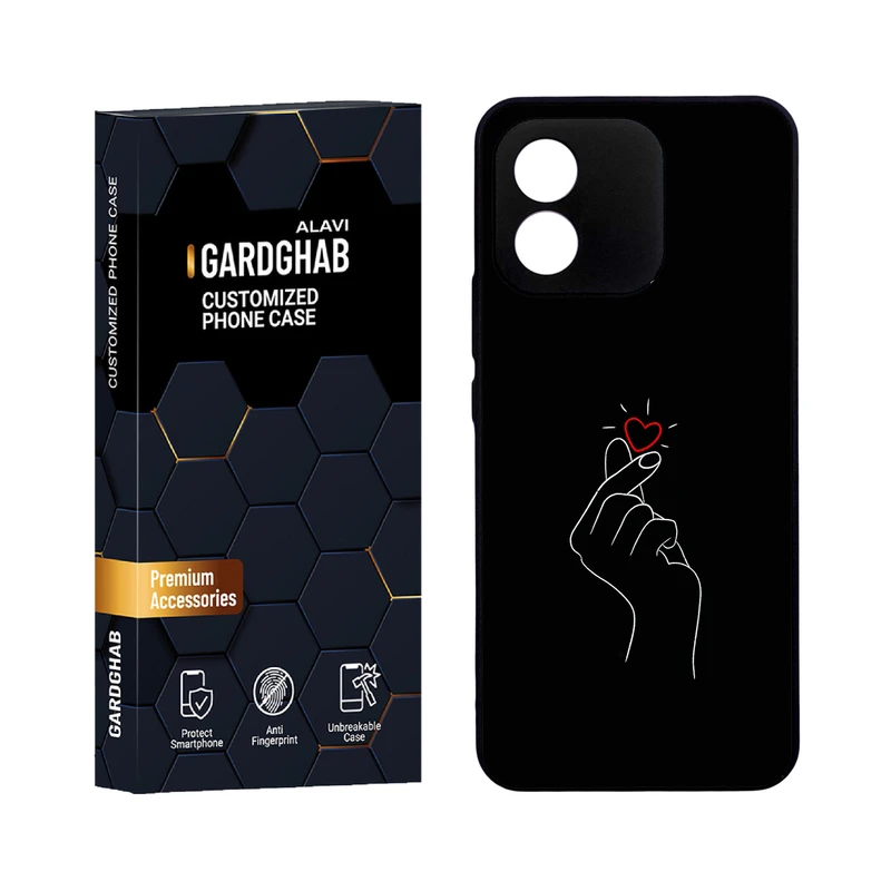 کاور گارد قاب علوی مدل دورژله  عاشقانه مناسب برای گوشی موبایل انر X5 4G 2023