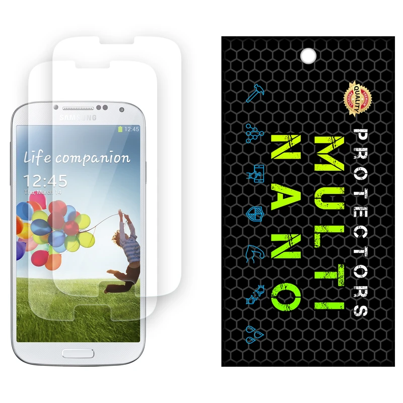 محافظ صفحه نمایش شفاف مولتی نانو مدل X-S2N مناسب برای گوشی موبایل سامسونگ Galaxy S4 بسته دو عددی