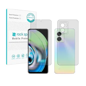 Rockspace HyGEL model clear screen protector suitable for Realme V23 mobile phone along with the phone back protector