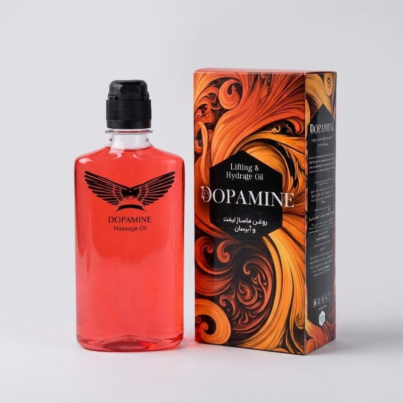 روغن ماساژ دوپامین مدل لیفت، آبرسان حجم 350 میلی‌لیتر، مرطوب‌کننده، ضد خشکی، ضد ورم و پف، با رایحه طبیعی و بدون سولفات و فرمالدئید