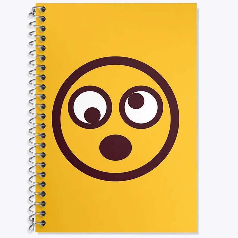 دفتر زبان 50 برگ خندالو مدل سه خط طرح ایموجی Emoji کد 3019