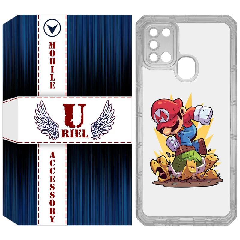 کاور یوریل مدل Clear کد 64 طرح ماریو مناسب برای گوشی موبایل سامسونگ Galaxy A21S