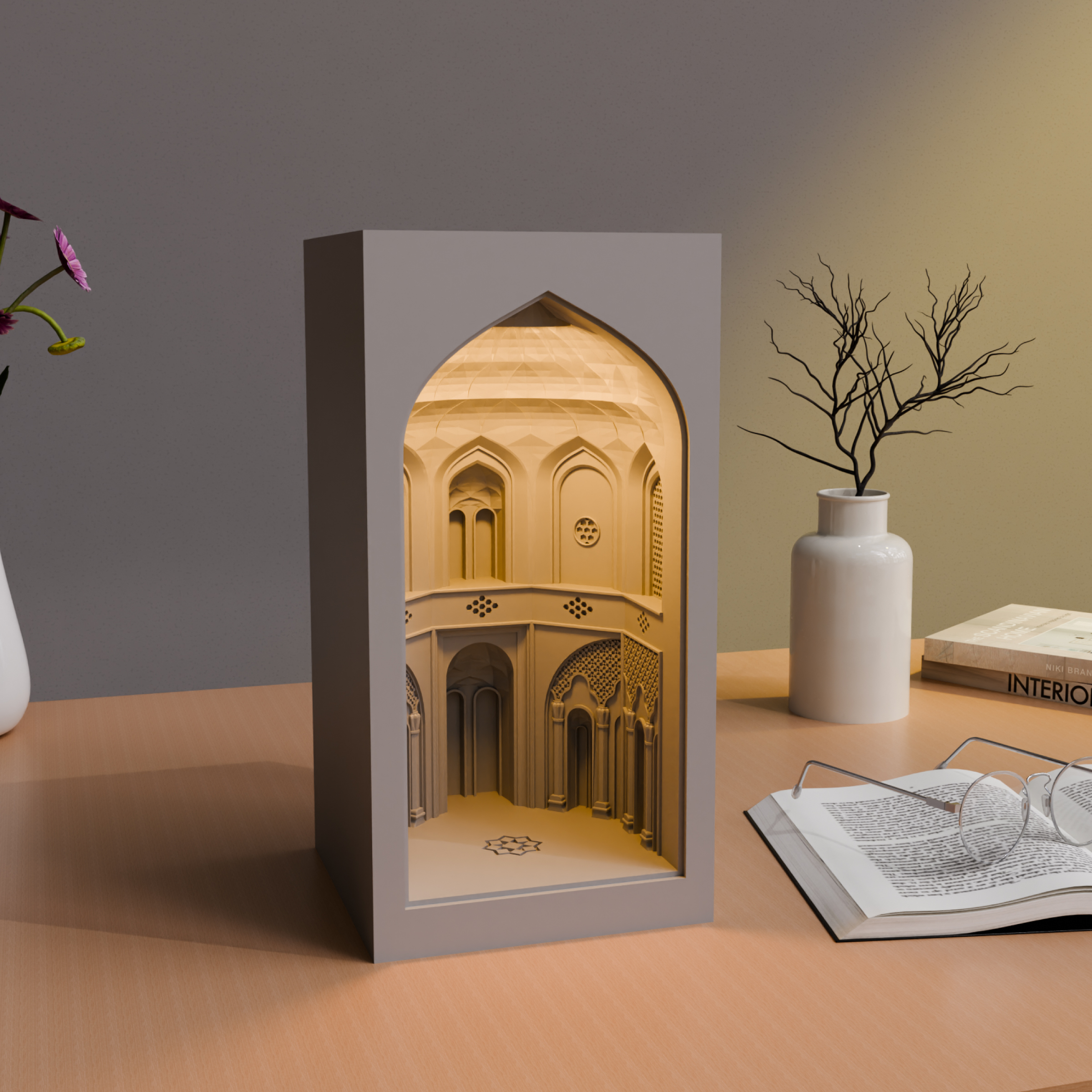 آباژور رومیزی مدل معماری ایرانی