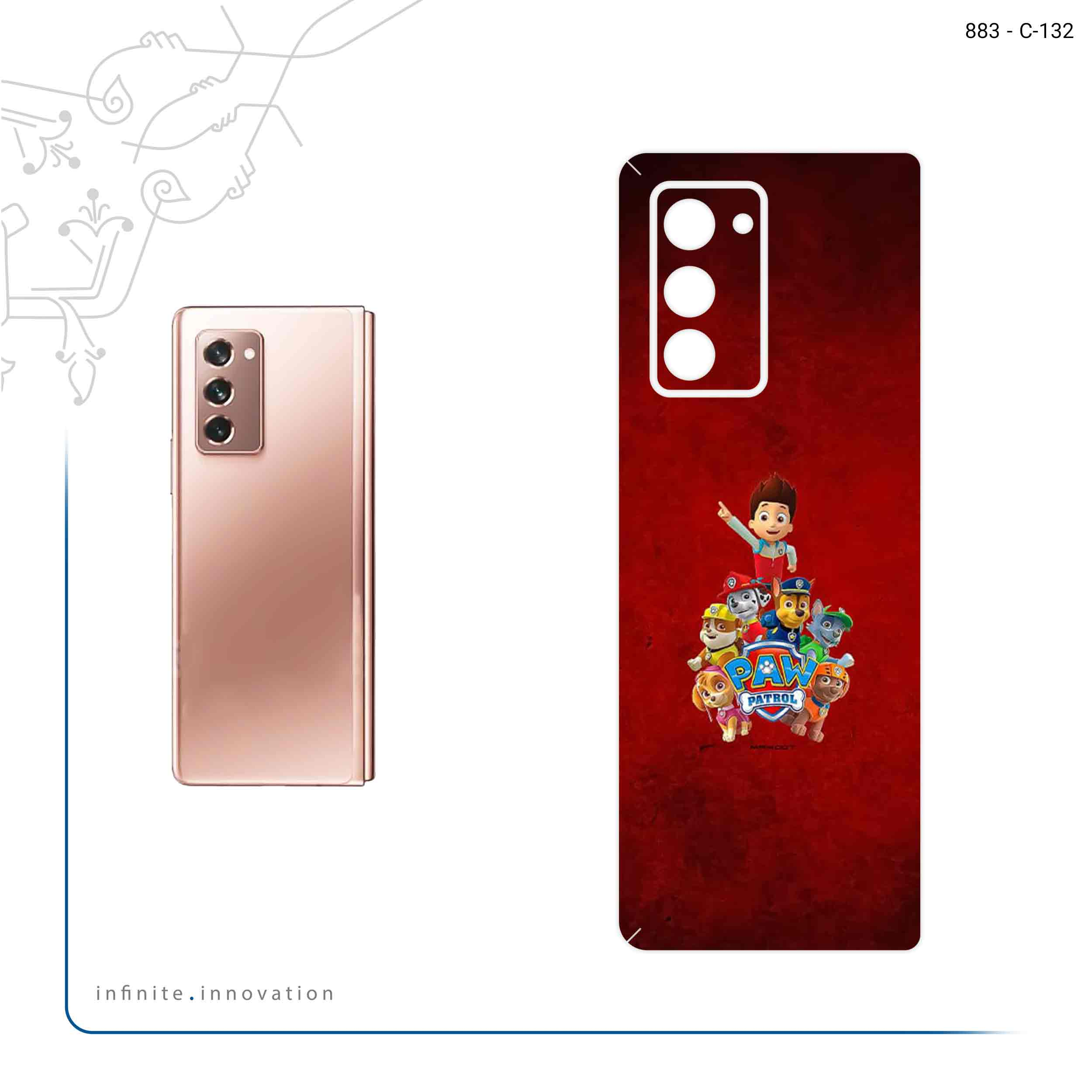 برچسب پوششی ماهوت مدل Paw Patrol مناسب برای گوشی موبایل سامسونگ Galaxy Z FOLD 2