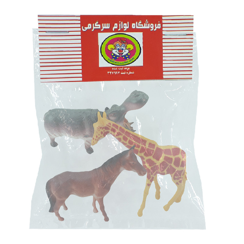 فیگور دنیای سرگرمی های کمیاب مدل حیوانات وحشی مجموعه 3 عددی کد HV2