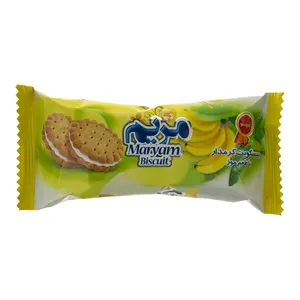 بیسکویت کرمدار با طعم موز مریم مینو مقدار 38 گرم